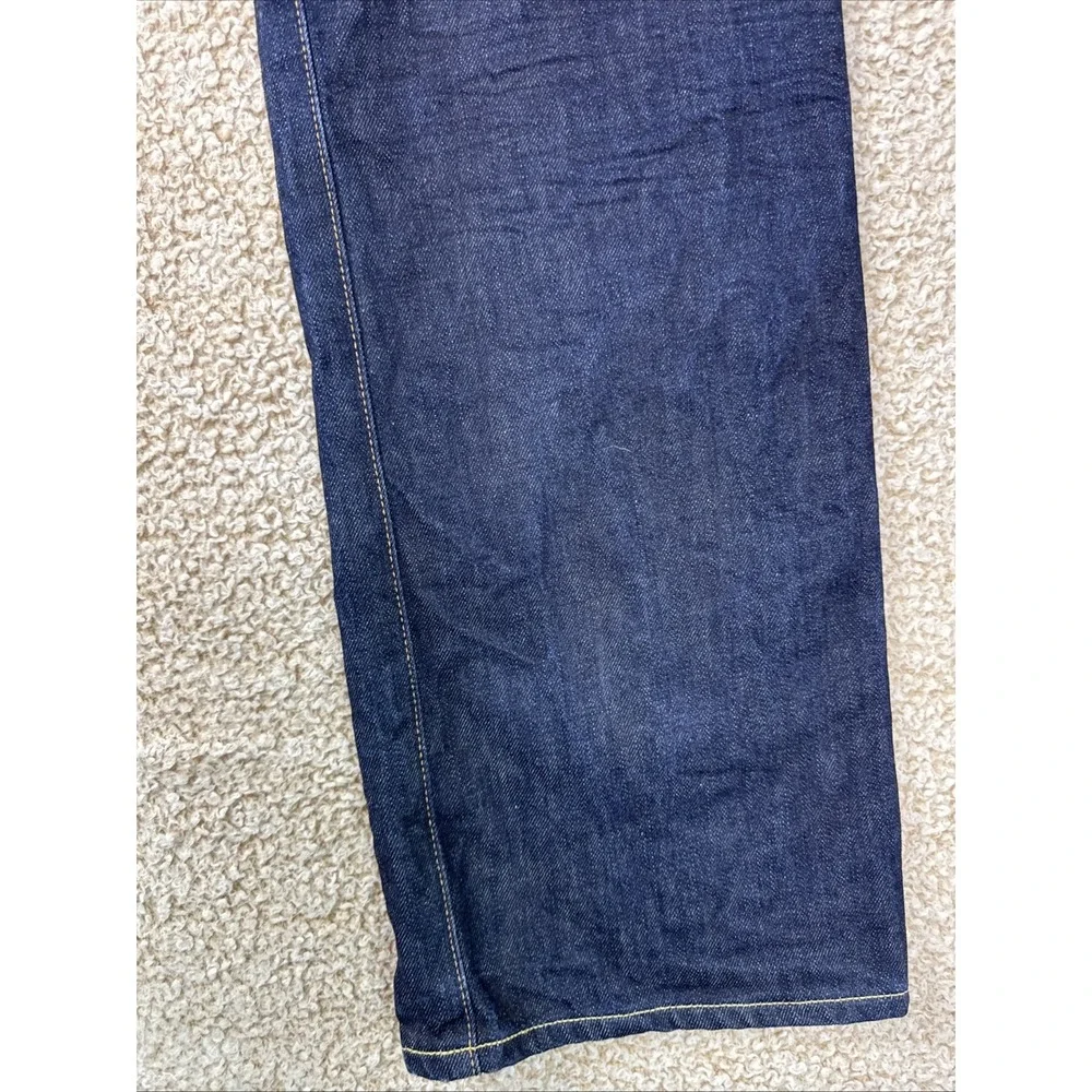 Vintage Polo Ralph Lauren Jeans Mens 34x34 Blue Straight Denim 15941 Button Fly